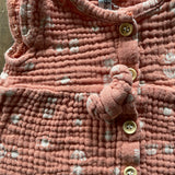 Pink Muslin Romper | Charlotte & Stone