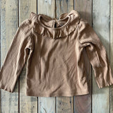Brown Ribbed Long Sleeve | Wonder Nation