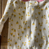 Yellow Dainty Flowers Zip Up Pajama | Cloud Island