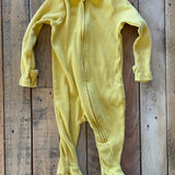 Yellow Ribbed Zip Up Pajama | Old Navy