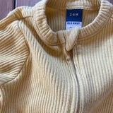 Yellow Ribbed Zip Up Pajama | Old Navy