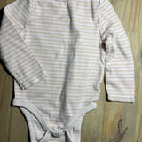 Pink Striped Long Sleeve Onesie | Cloud Island