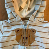Stripe Bear Zip Up Sweater | 0-3 months | Carter's