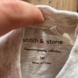 White with Palm Print T-Shirt | 0-3 mo | Stitch & Stone