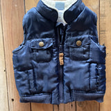 Navy Blue Fleece Vest | 3-6 mo | Little Lad