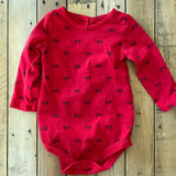 Little Bows Long Sleeve Onesie | 9-12 mo | Wonder Nation