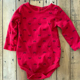 Little Bows Long Sleeve Onesie | 9-12 mo | Wonder Nation