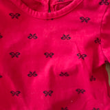 Little Bows Long Sleeve Onesie | 9-12 mo | Wonder Nation