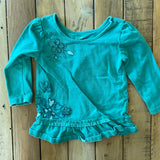 Teal Butterfly Long Sleeve | 9-12 mo | Children's Place