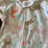Fleece Reindeer Zip Up Pajama| 9-12 mo | Carter's