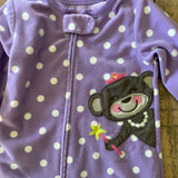 Fleece Monkey Zip Up Pajama| 9-12 mo | Carter's