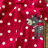 Fleece Reindeer Zip Up Pajama | 9-12 mo | Carter's