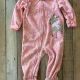 Fleece Reindeer Zip Up Pajama | 9-12 mo | Carter's
