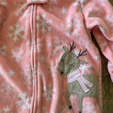 Fleece Reindeer Zip Up Pajama | 9-12 mo | Carter's
