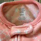 Fleece Reindeer Zip Up Pajama | 9-12 mo | Carter's