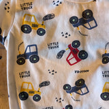 Little Truck Short Sleeve Onesie | 0-3 mo | Buttons & Thread