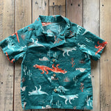 Dinosaur Short Sleeve Button Up | Carter's