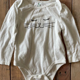 Sleepy Kitty Long Sleeve Onesie | 18-24 mo | Dip