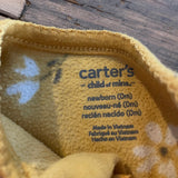 Yellow Fleece Flowers Zip Up Pajama | Carter's