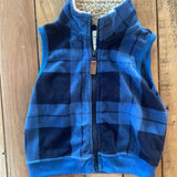 Sherpa Blue Plaid Vest | 3-6 mo | Carter's