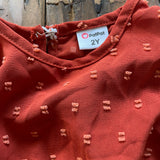 Rusty Orange Pleated Dress | Pat Pat
