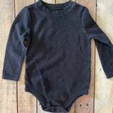 Black Thermal Long Sleeve Onesie | 12-18 mo | Garanimals
