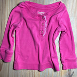 Bright Pink Long Sleeve Henley | Carter's