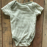 Striped Short Sleeve Onesie | 0-3 mo | Chick Pea