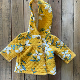 Yellow Quilted Flower Coat | Carter's