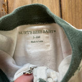 Christmas Tree Print Zip Up Pajama | 3-6 mo | Burt's Bees