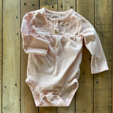 Pink Long Sleeve Henley Onesie | Carter's