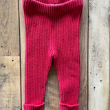 Red Knit Ribbed Leggings | Hanna Andersson
