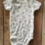 Little Purple Flowers Short Sleeve Onesie | Carter's
