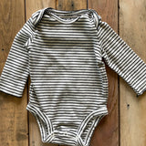 Black & White Stripe Long Sleeve Onesie | 0-3 mo | Carter's