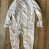 Pale Pink Button Up Romper Pajama | 3-6 mo | Mighty Good