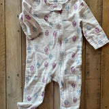 Natural Feathers Zip Up Pajama | Boutique