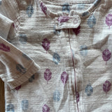 Natural Feathers Zip Up Pajama | Boutique