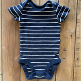 Navy Striped Short Sleeve Onesie | Carter's