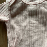 Pink Ribbed Short Sleeve Onesie | Carter's