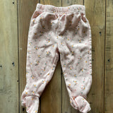 Pink Flower Footie Pants | Chick Pea