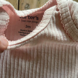 Pink Ribbed Short Sleeve Onesie | Carter's