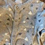 Gray Triangle Print Snap Up Pajama | 3-6 mo | Gerber