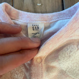 Pink & White Heart Button Up Pajama | 3-6 mo | Baby Gap