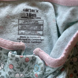 Floral & Fox Zip Up Pajama | 12-18 mo | Carter's