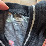 Black Floral Long Sleeve Shirt | 12-18 mo | Old Navy