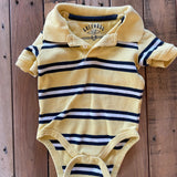 Yellow Striped Polo Onesie | Greendog