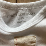 White Burts Bees Short Sleeve Onesie | Burts Bees