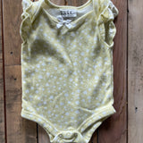 Yellow Dainty Flowers Short Sleeve Onesie | Nicole Miller