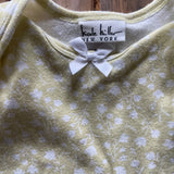 Yellow Dainty Flowers Short Sleeve Onesie | Nicole Miller
