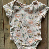 Woodland Creatures Short Sleeve Onesie